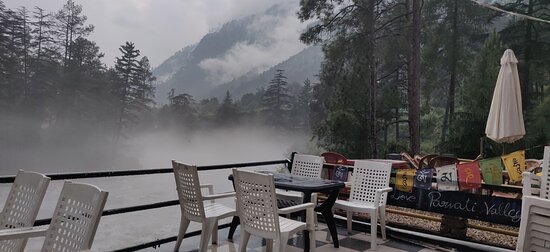 best cafes in kasol with scenic mountain and riverside views
